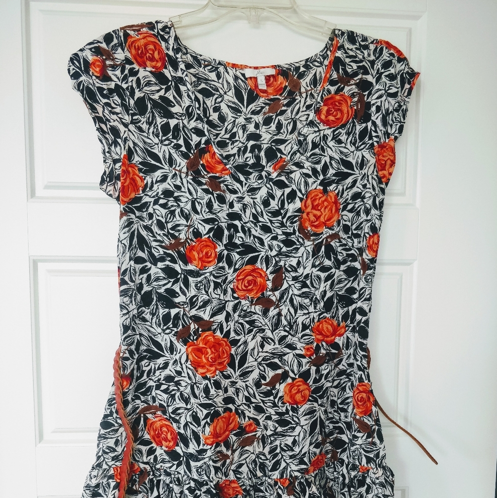 Joie Silk Shift Dress with Belt